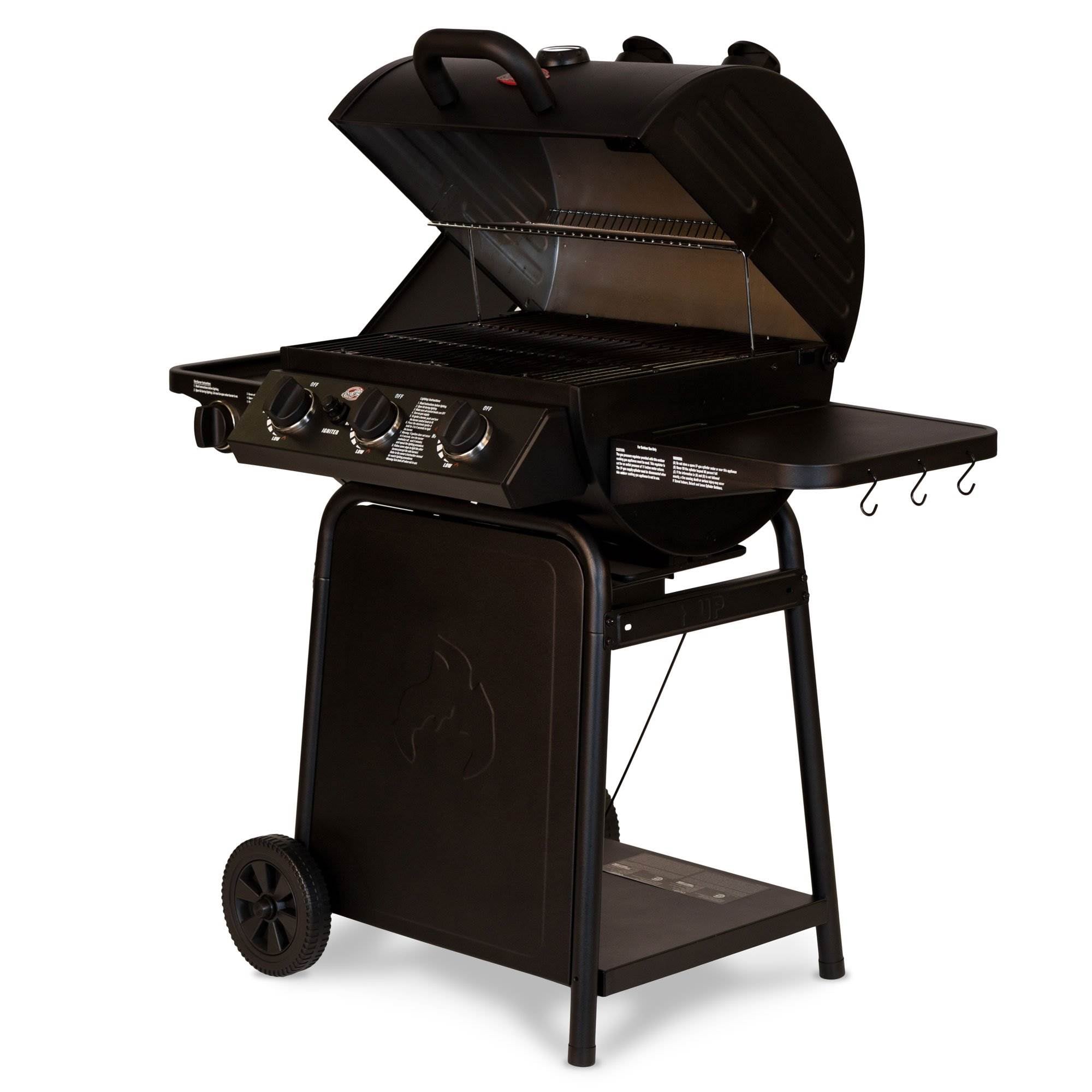 Char-Griller 3 Burner Grillin' Pro BBQ Steel 40,800 BTU Heat Propane Gas Grill