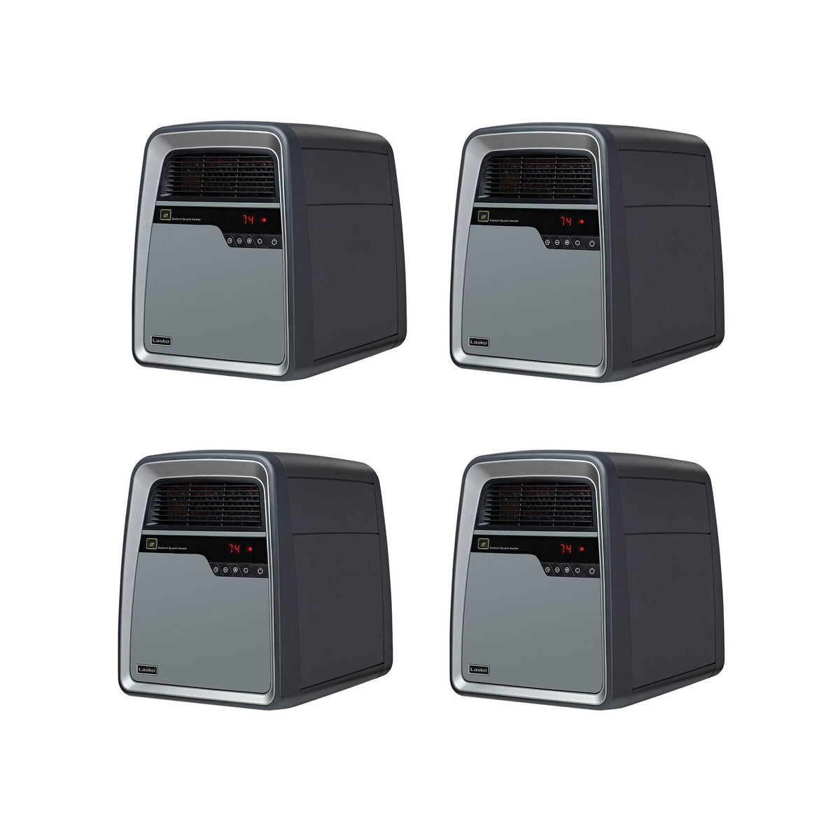 Lasko Portable Casters Cool Touch Electric Infrared Quartz Space Heater (4 Pack)