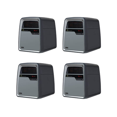 Lasko Portable Casters Cool Touch Electric Infrared Quartz Space Heater (4 Pack)