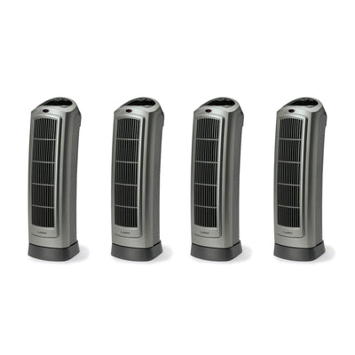 Lasko 1500W Portable Oscillating Ceramic Heater Tower w/ Digital Display, 4 Pack - VMInnovations