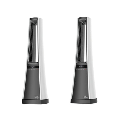 Lasko 1500W Air Logic Bladeless Electric Tower Space Heater with Remote (2 Pack) - VMInnovations