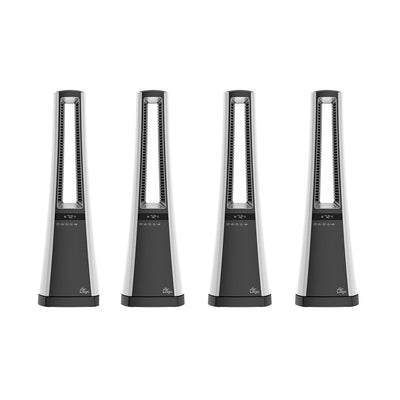 Lasko 1500W Air Logic Bladeless Electric Tower Space Heater with Remote (4 Pack)