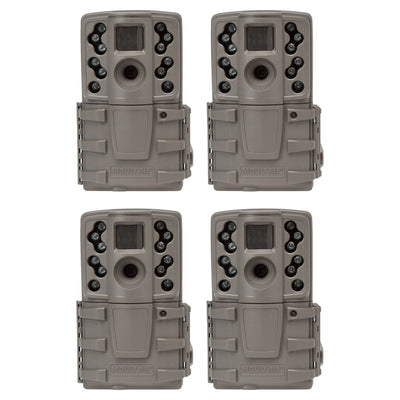 Moultrie A20 12MP Long Range Low Glow Infrared Hunting Game Trail Camera, 4 Pack