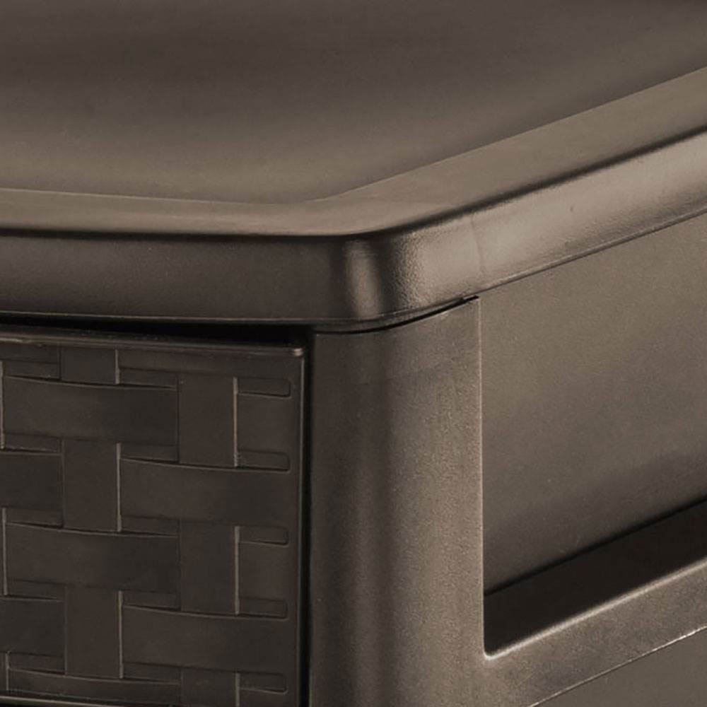 Sterilite Medium Weave Crafts Office 3 Drawer Storage Organizer, Brown(Open Box)