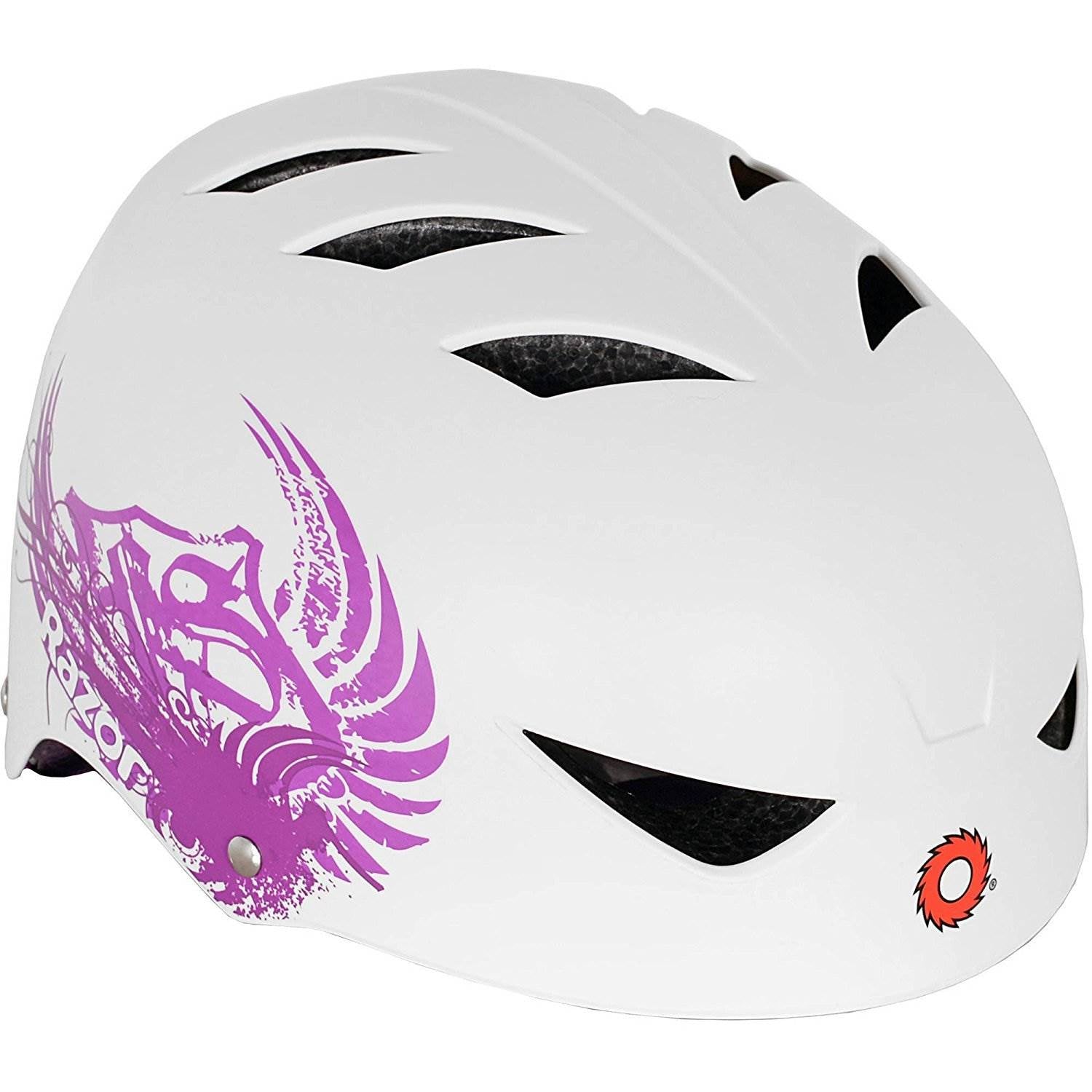 Razor 2 Cool Kids' Adjustable Cycling Skateboard Helmet, White & Pink (Open Box)