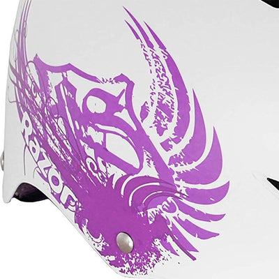 Razor 2 Cool Kids Adjustable Bike Skateboard Helmet, White & Pink (Open Box)