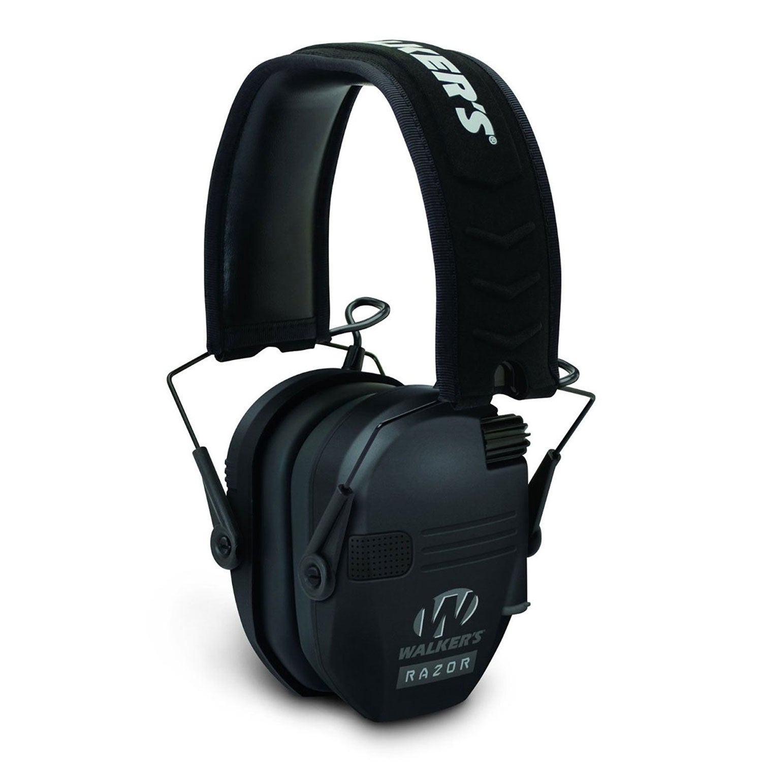 Walker's Razor Slim Shooter Black Electronic Folding Protection Earmuffs w/ Case