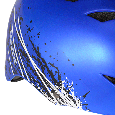 Razor Ambush Youth Boys 8-14 Adjustable Bike Skate Scooter Helmet, Blue (Used)