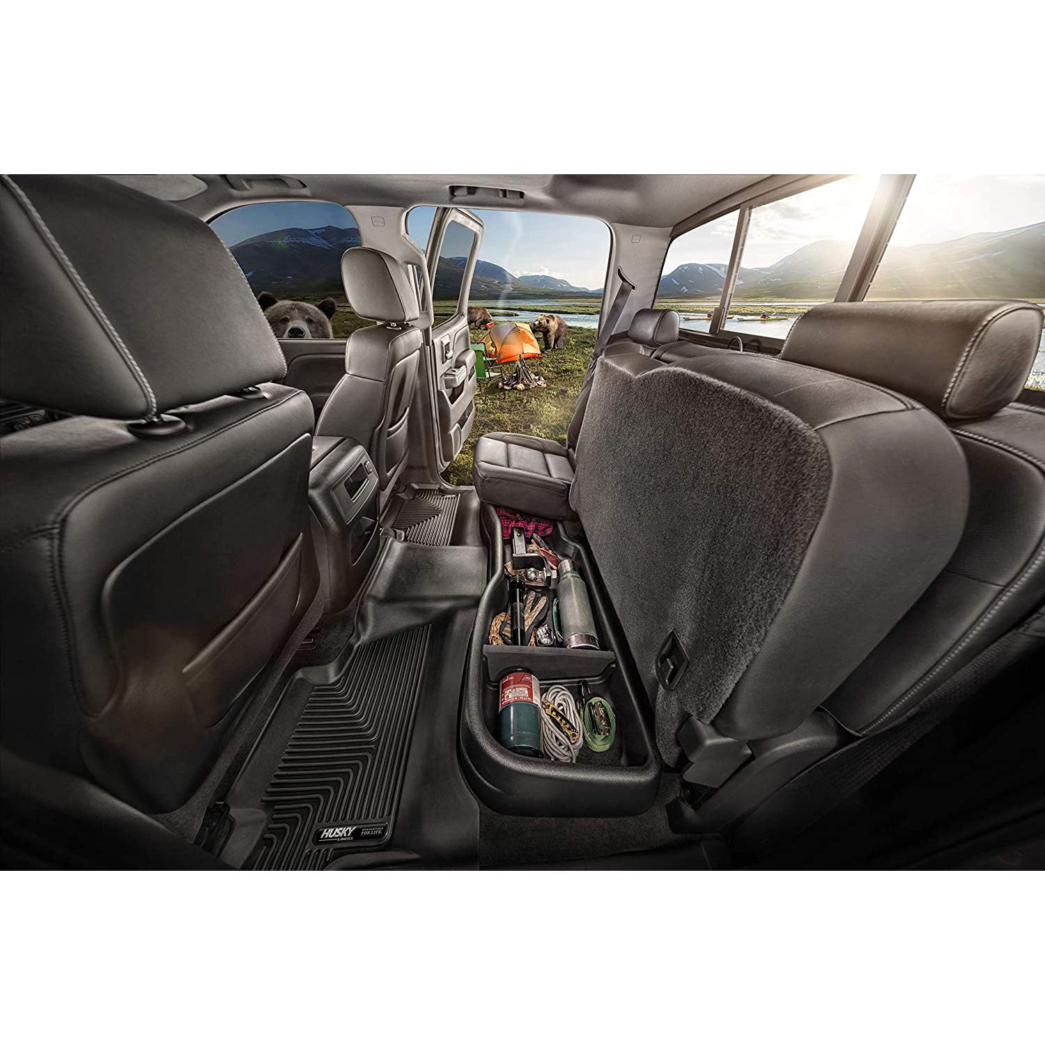 Husky Under Seat Storage Box for Chevrolet Silverado & GMC Sierra (Open Box)