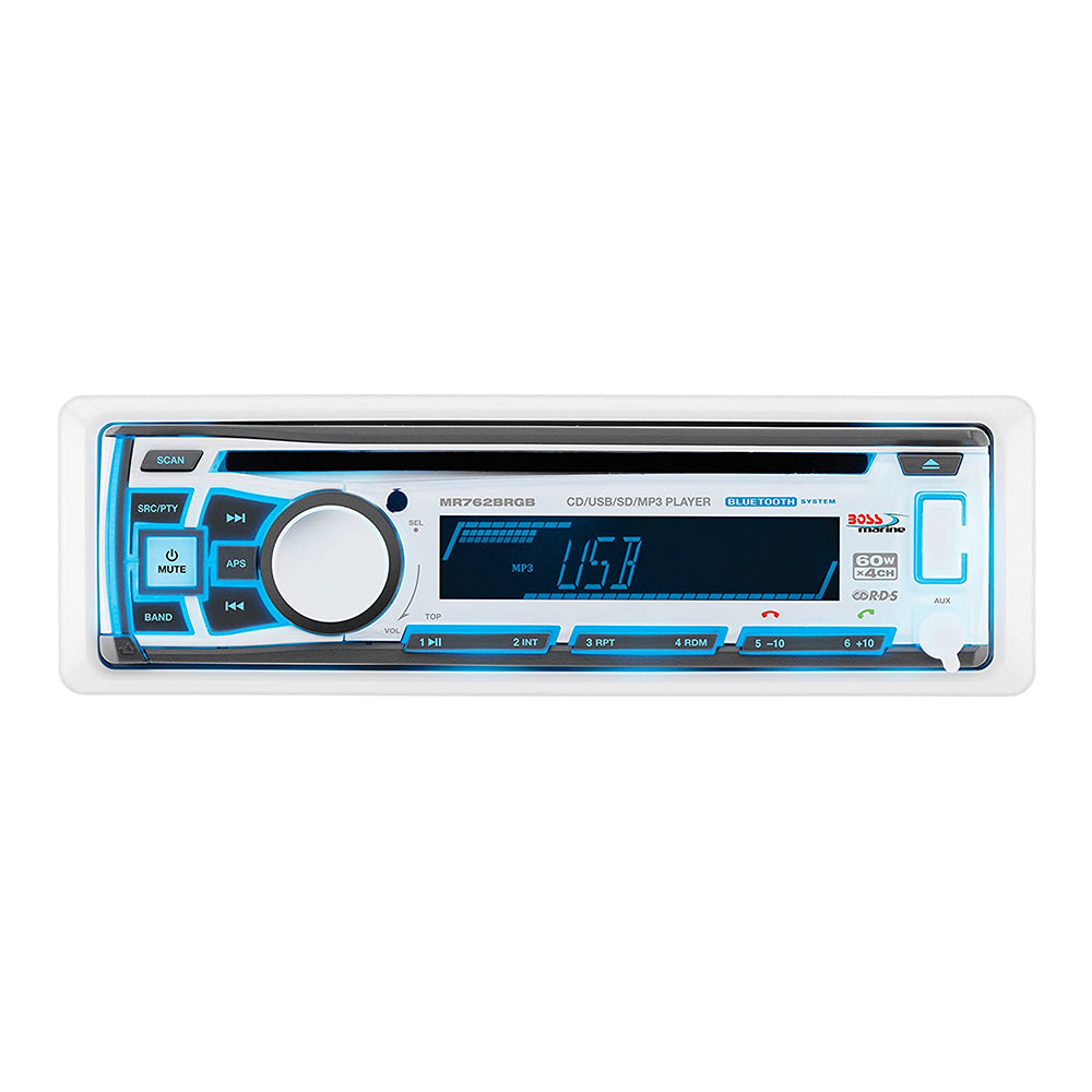 Boss Audio Systems MR762BRGB Single DIN Detachable Bluetooth Multimedia Player