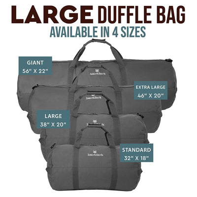 Bear&Bark 38 x 20 Inch Military Travel Duffel Bag w/ Adjustable Strap (Open Box)