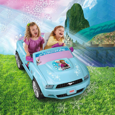 Fisher Price Power Wheels Disney Frozen Ford Mustang Electric Vehicle(For Parts)