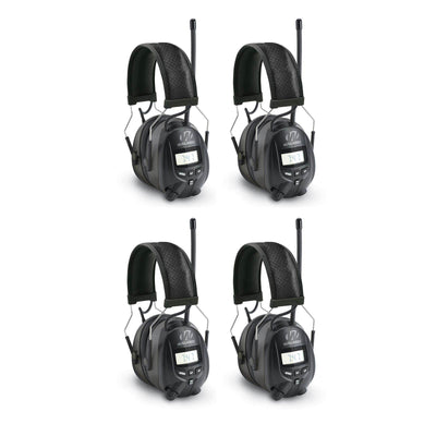 Walkers Hearing Protection AM/FM Radio Earmuffs, 4 Pack (Certified Refurbished)