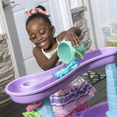 Step2 Rain Showers & Unicorns Kids Purple Interactive Water Table (Open Box)