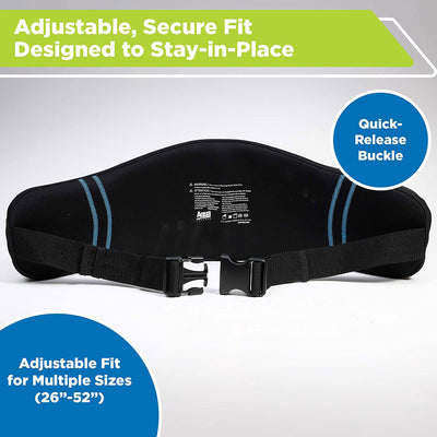 Aqua Fitness Deluxe Fitness Training Flotation Belt Bundle w/ Blue Pool Lounger