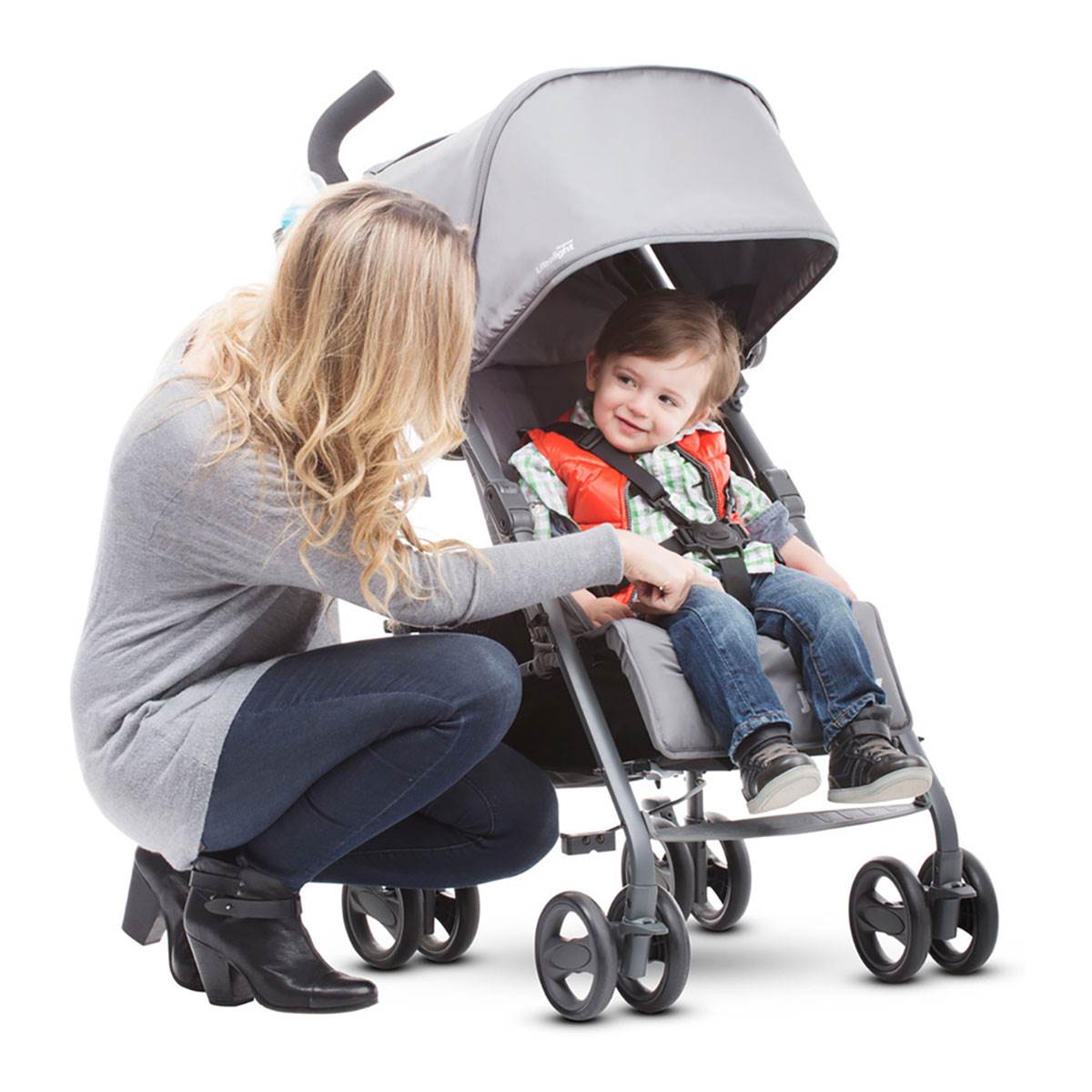 Joovy Groove Lightweight Compact Umbrella Canopy Baby Stroller Red(Open Box)