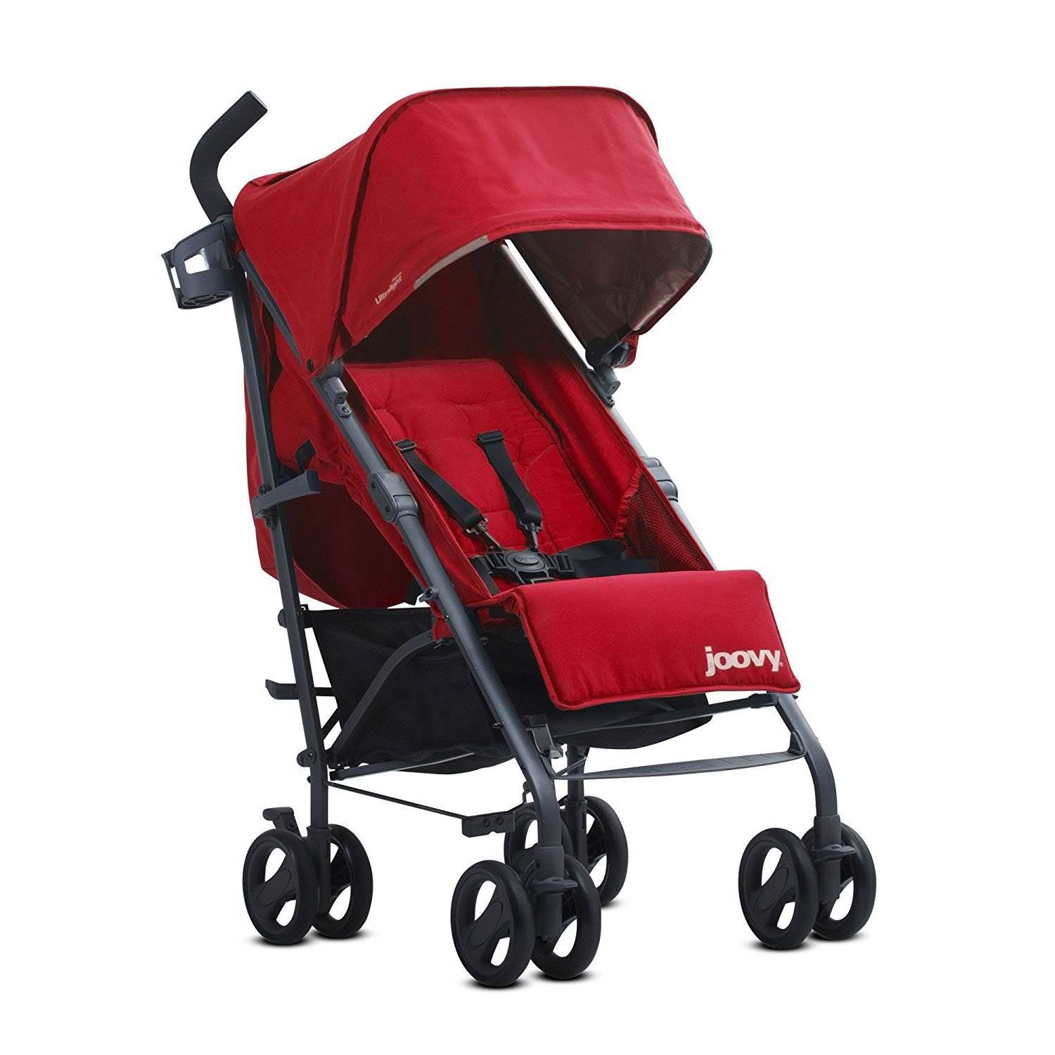 Joovy Groove Lightweight Compact Umbrella Canopy Baby Stroller Red(Open Box)