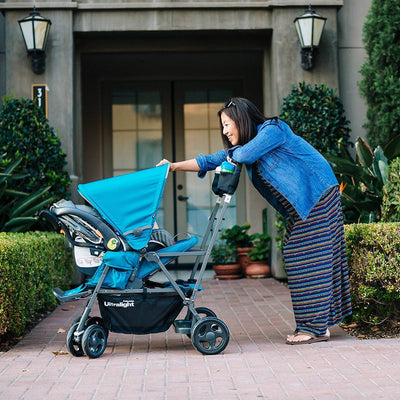 Joovy Caboose Ultralight Stand-On Tandem Canopy Stroller, Turquoise (Open Box)