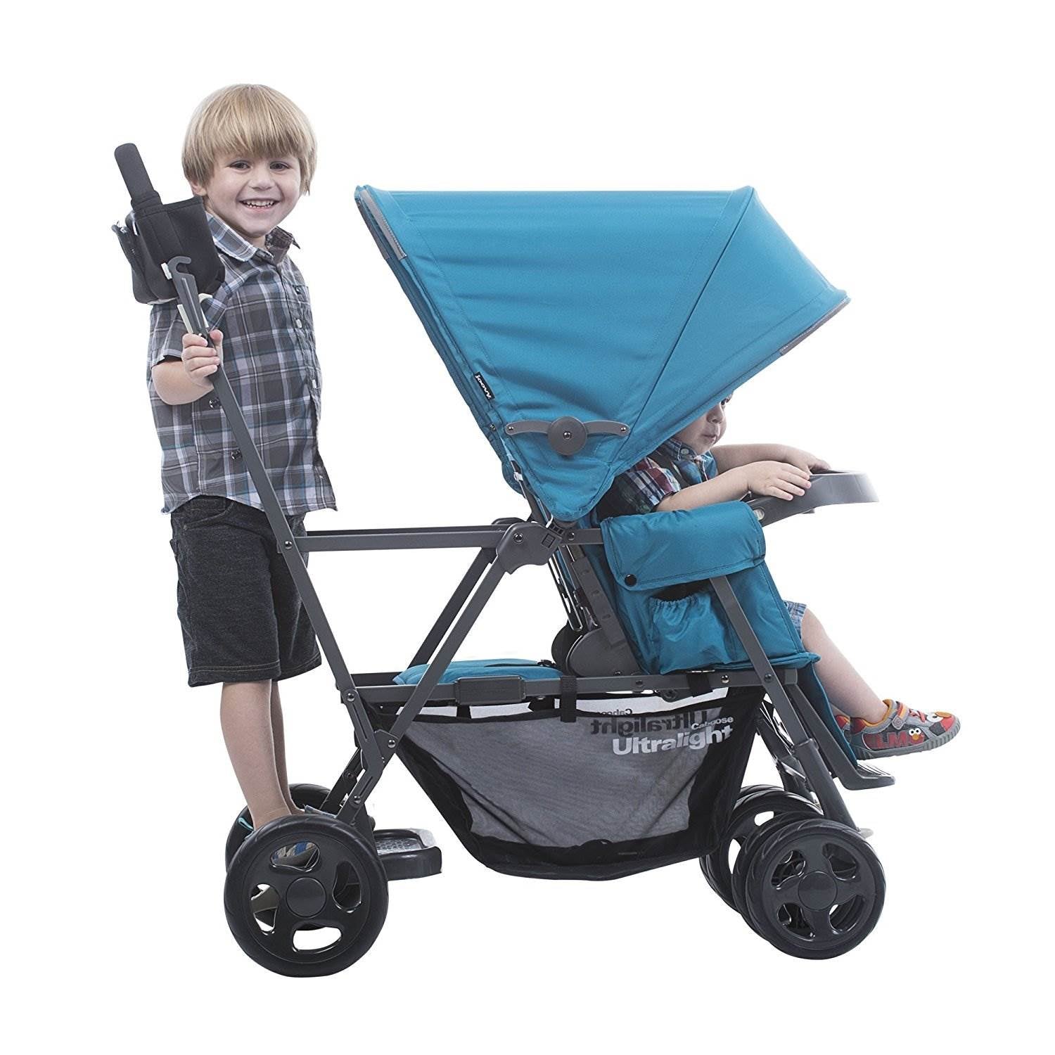 Joovy Caboose Ultralight Stand-On Tandem Canopy Stroller, Turquoise (Open Box)