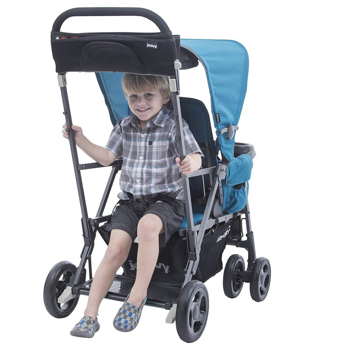 Joovy Caboose Ultralight Stand-On Tandem Canopy Stroller, Turquoise (Open Box)