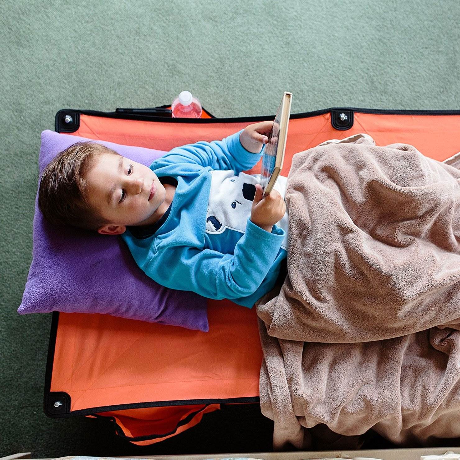 Joovy Kid Outdoor Portable Travel Sleeping Bed Camping Cot, Green (Open Box) - VMInnovations