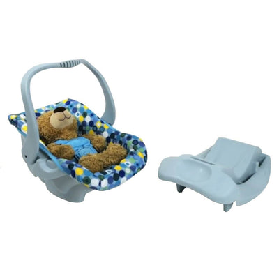 Joovy Pretend Play Children Rocker or Car Seat with Harness, Blue Dot (Open Box)
