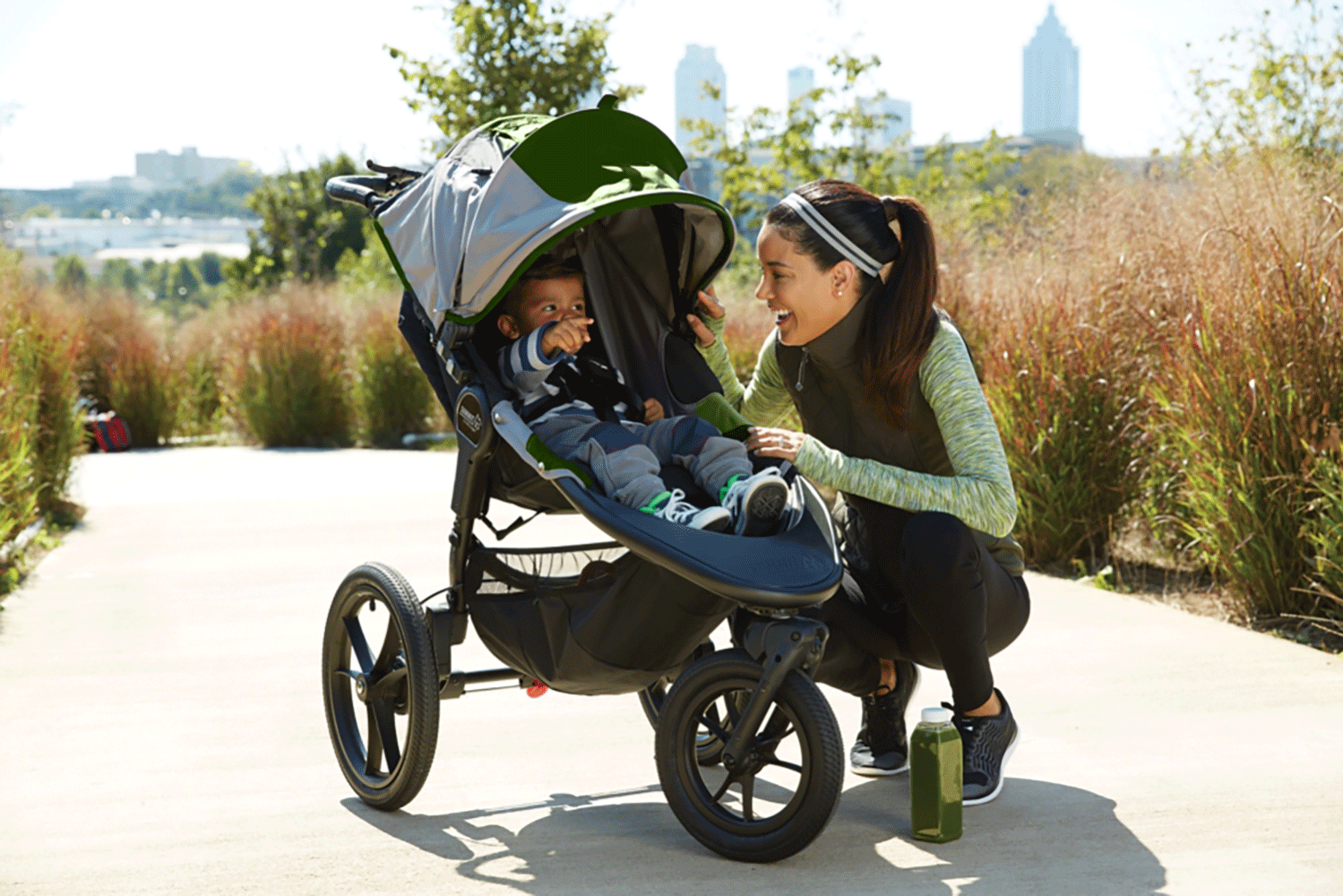 Baby Jogger Summit Terrain X3 Single Seat Swivel Wheel Jogger, Green (Open Box)