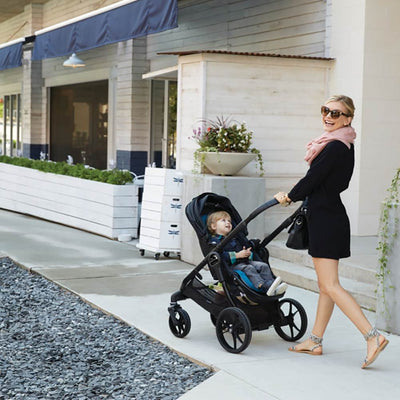 Baby Jogger Front/Rear Facing Reclining Stroller, Black & Teal | Open Box