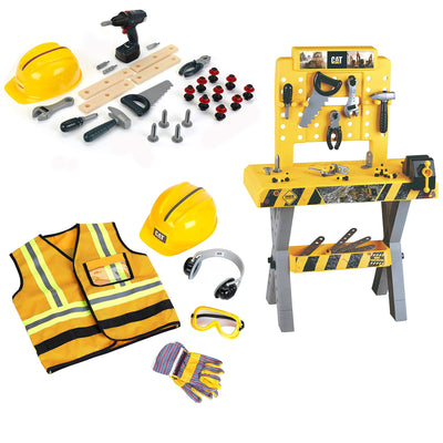 Theo Klein Bosch Toy Toolset Bundle with Construction Worker Vest and Workbench