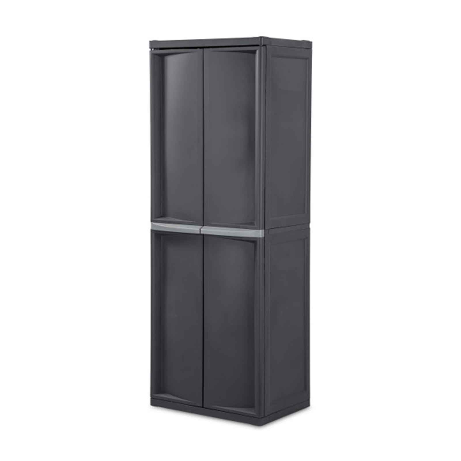 Sterilite Adjustable 4-Shelf Storage Cabinet With Doors, Gray | 01423V01 - VMInnovations