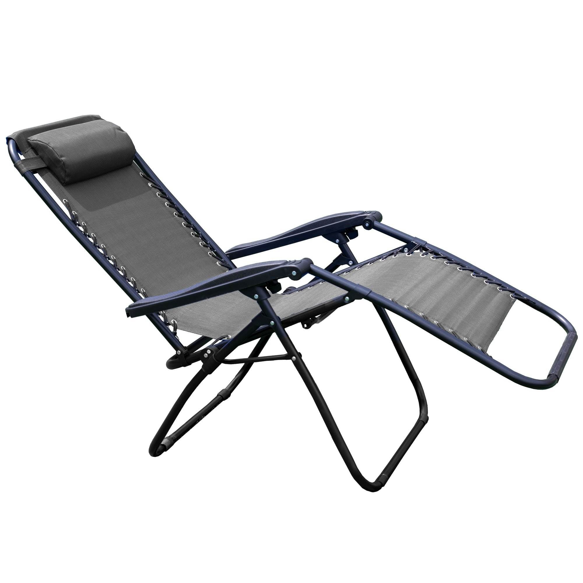 Tahoe Gear Zero Gravity Yard Lounge Outdoor Patio Lawn Recliner Chair, Black (Open Box)