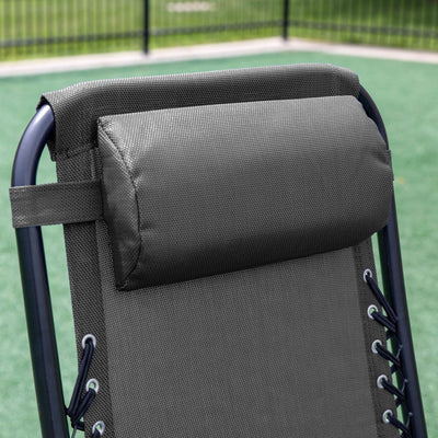 Tahoe Gear Zero Gravity Yard Lounge Outdoor Patio Lawn Recliner Chair, Black (Open Box)