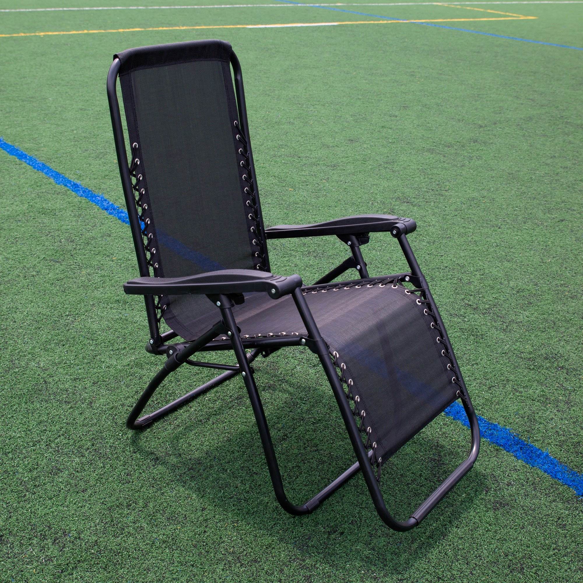 Tahoe Gear Zero Gravity Yard Lounge Outdoor Patio Lawn Recliner Chair, Black (Open Box)