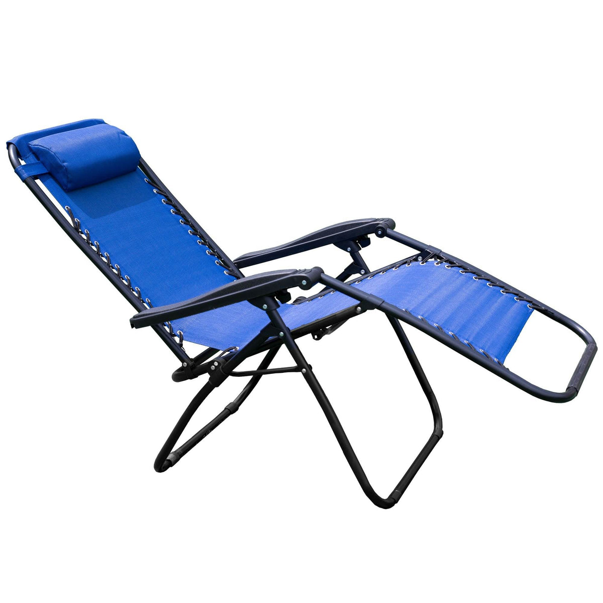Tahoe Gear Zero Gravity Outdoor Patio Lawn Recliner Lounge, Blue (Open Box)