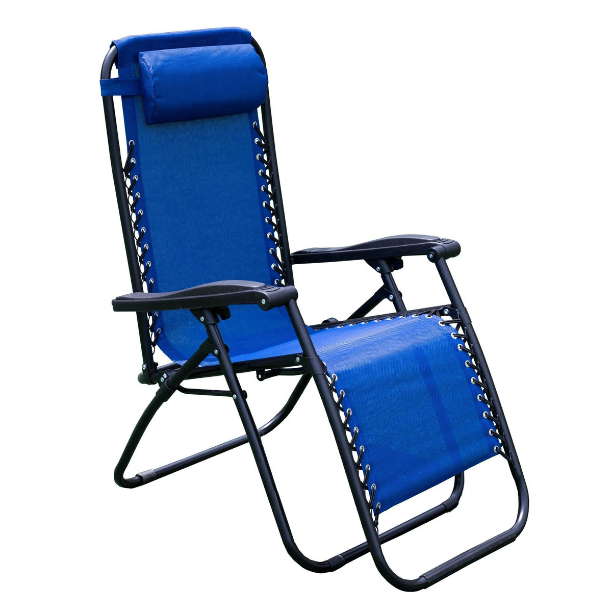Tahoe Gear Zero Gravity Outdoor Patio Lawn Recliner Lounge, Blue (Open Box)