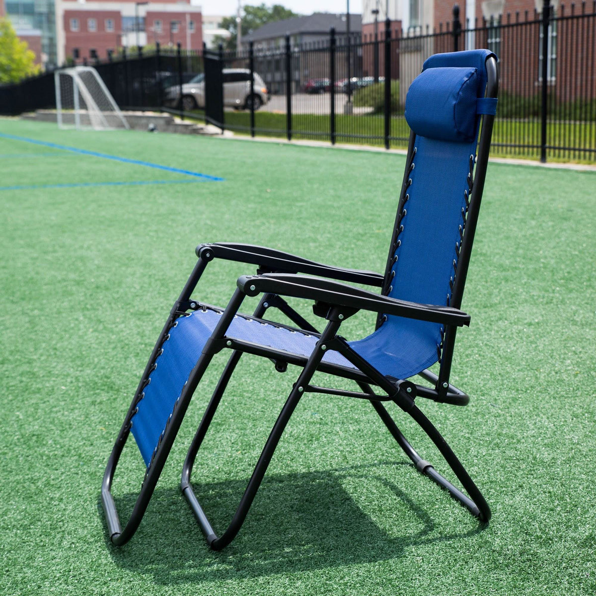Tahoe Gear Zero Gravity Outdoor Patio Lawn Recliner Lounge, Blue (Open Box)