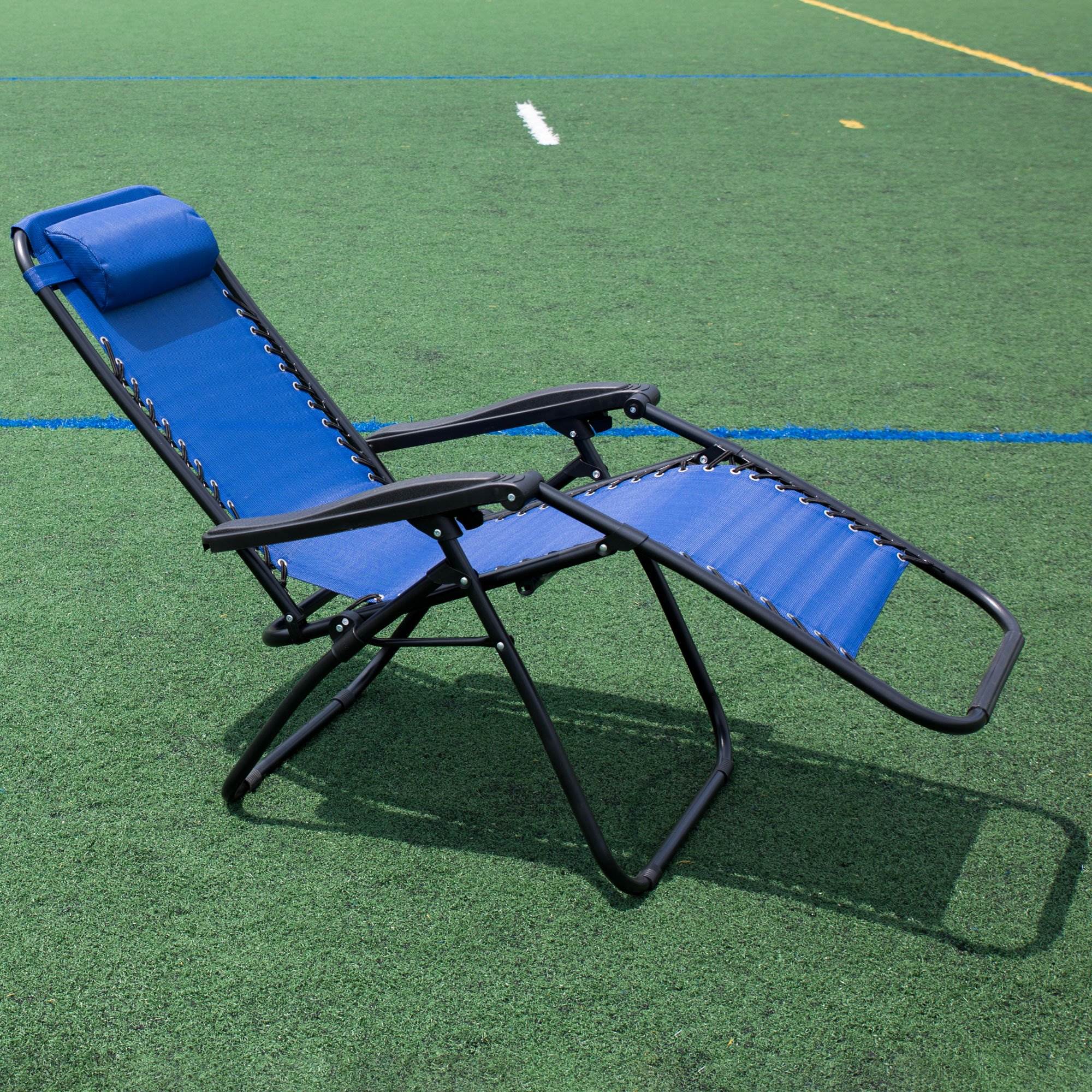 Tahoe Gear Zero Gravity Outdoor Patio Lawn Recliner Lounge, Blue (Open Box)