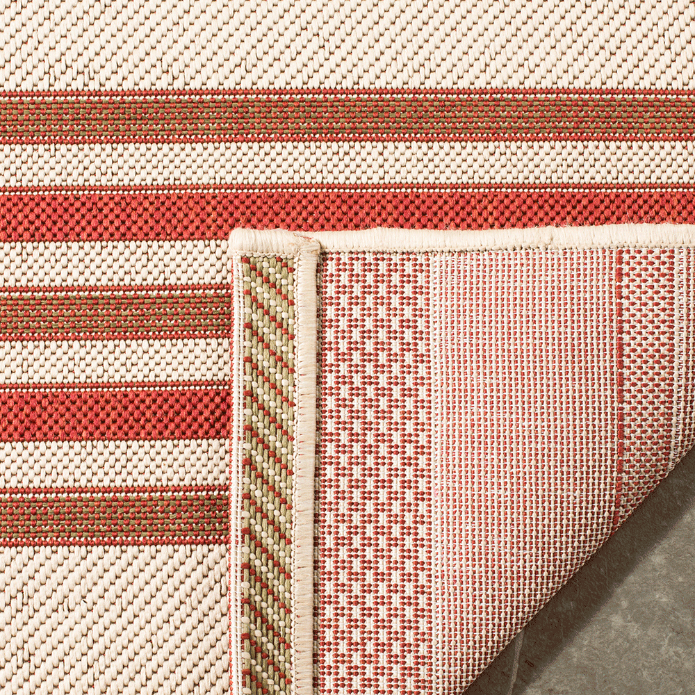 Safavieh Courtyard Beige/Red 5' x 8' Indoor/Outdoor Patio Area Rug (Open Box)