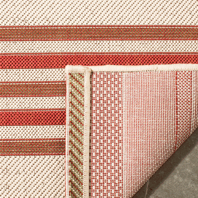 Safavieh Courtyard Beige/Red 5' x 8' Indoor/Outdoor Patio Area Rug (Open Box)