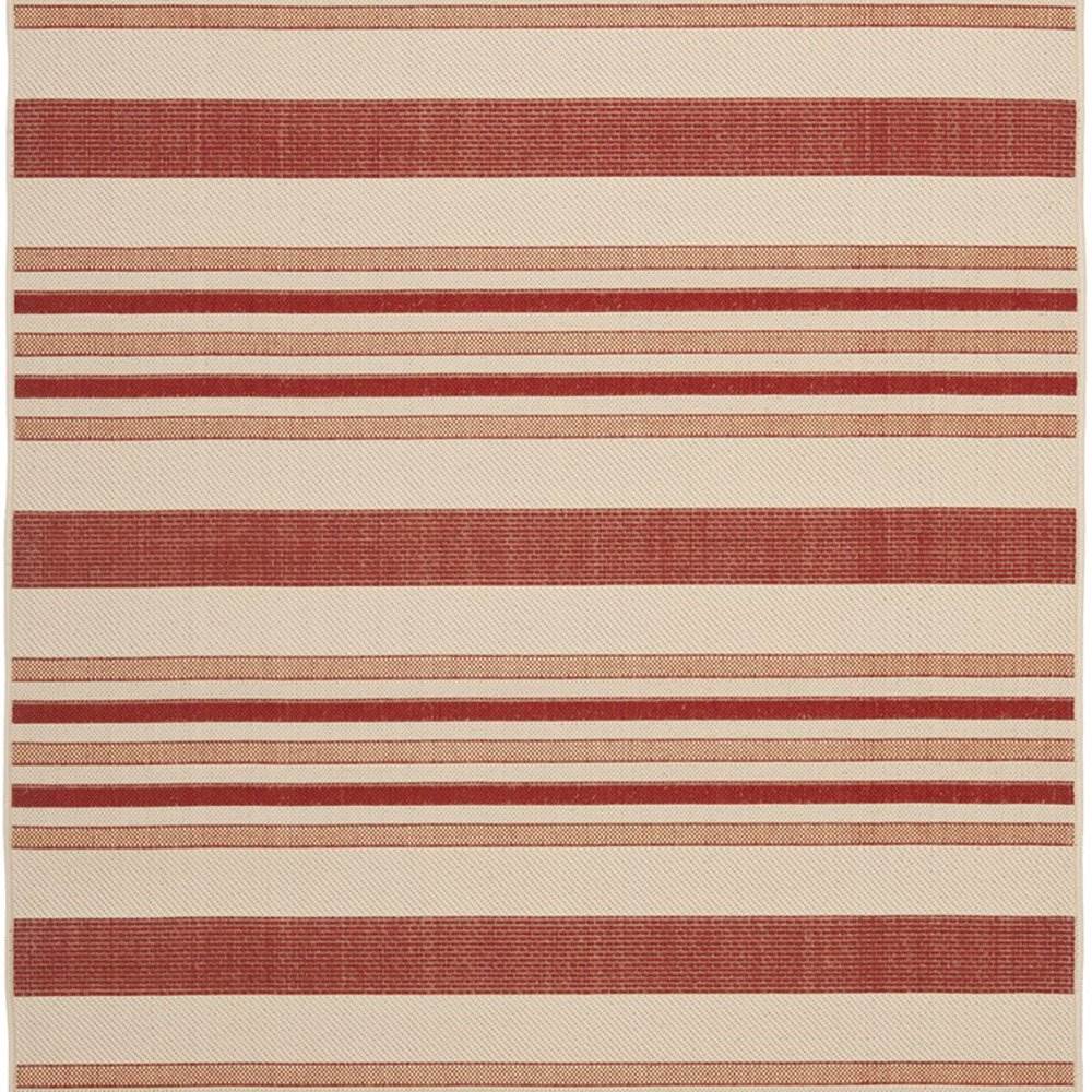 Safavieh Courtyard Beige/Red 5' x 8' Indoor/Outdoor Patio Area Rug (Open Box)
