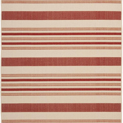Safavieh Courtyard Beige/Red 5' x 8' Indoor/Outdoor Patio Area Rug (Open Box)