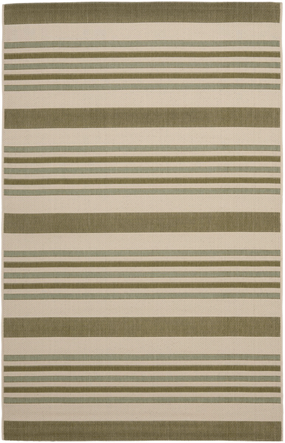 Safavieh Courtyard Beige/Green 5' x 8' Indoor/Outdoor Patio Area Rug (Open Box)