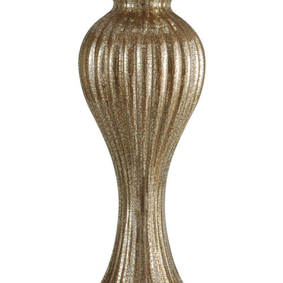 StyleCraft 32" Glass Glimmer Bronze Ridged Traditional Table Lamp (Open Box)