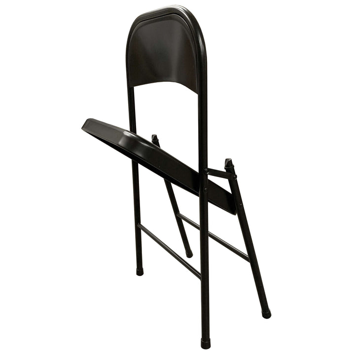 Plastic Development Group Steel Metal Folding Chair, Black (4 Pack) (Open Box)