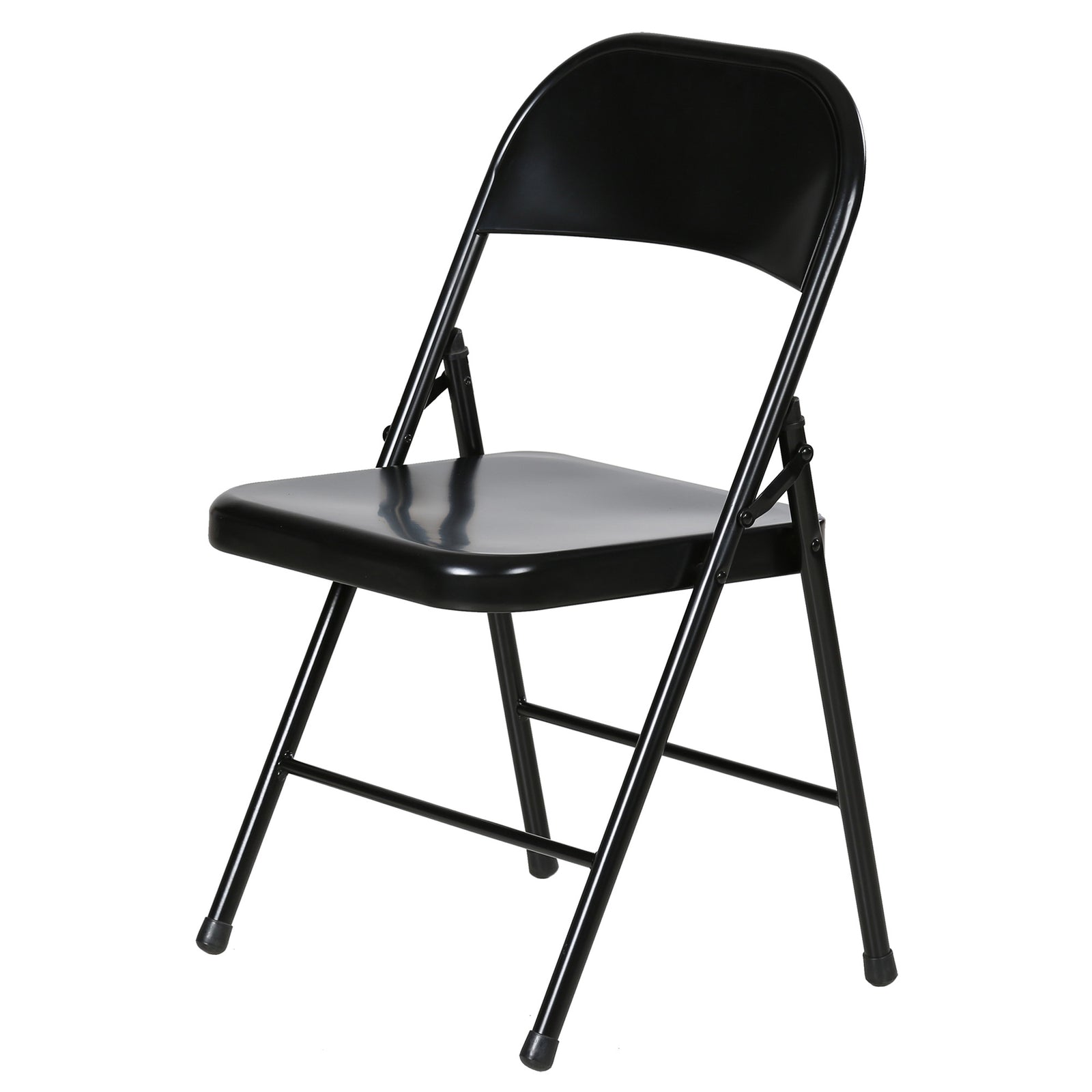 Plastic Development Group Steel Metal Folding Chair, Black (4 Pack) (Open Box) - VMInnovations