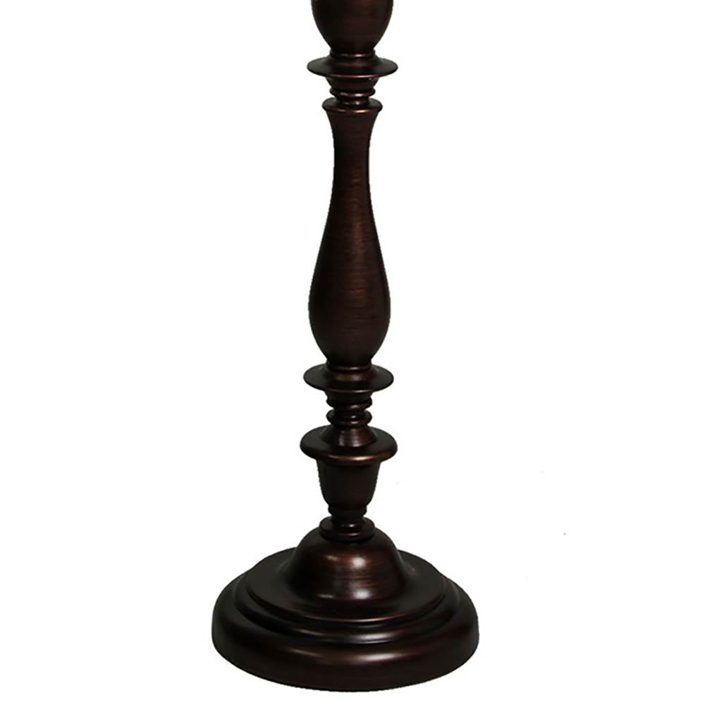Abode 84 61" Charlton Bronze Classic Floor Lamp with Silk Taupe Drum Shade