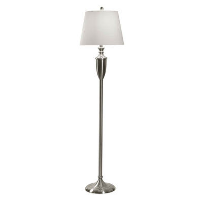 Abode 84 Brushed Steel Modern Table Lamp Pair and Floor Lamp Set | L81030 (Used)