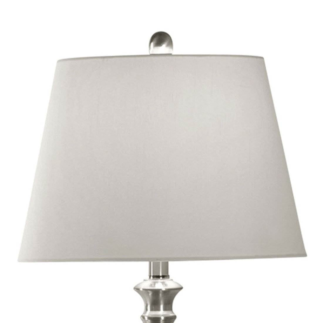 Abode 84 Brushed Steel Modern Table Lamp Pair and Floor Lamp Set | L81030 (Used)