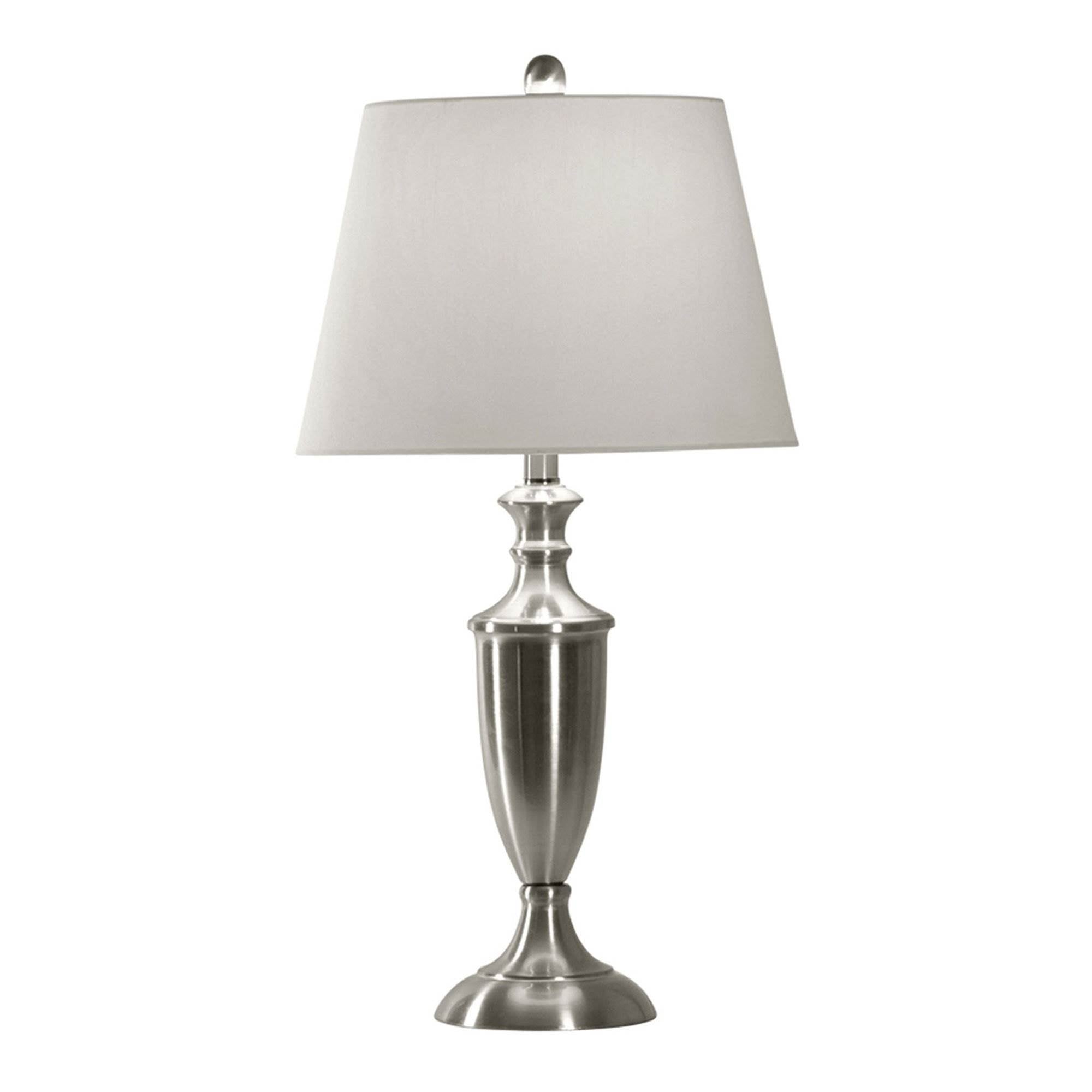 Abode 84 Brushed Steel Modern Table Lamp Pair and Floor Lamp Set | L81030 (Used)