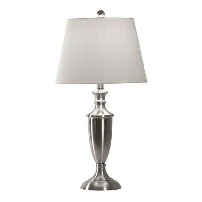 Abode 84 Brushed Steel Modern Table Lamp Pair and Floor Lamp Set | L81030 (Used)